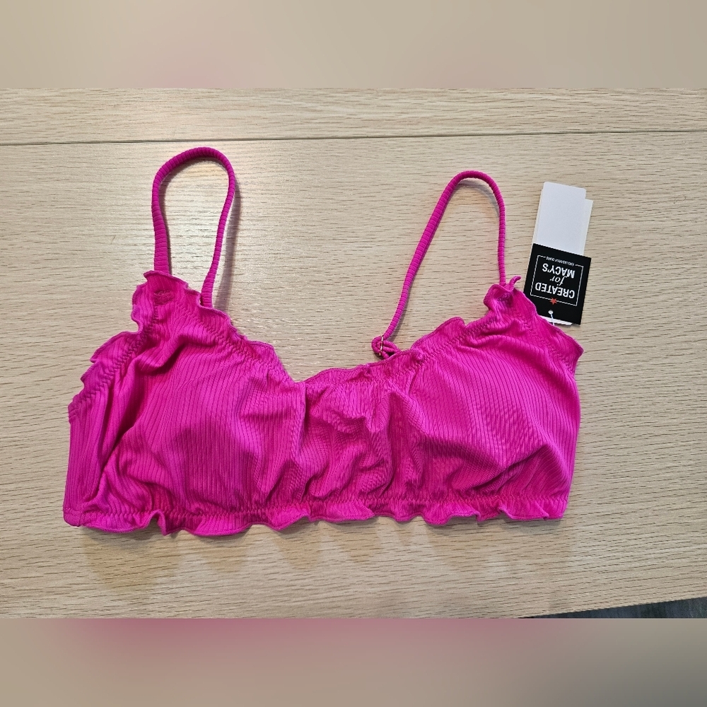 Pink Ribbed Bralette